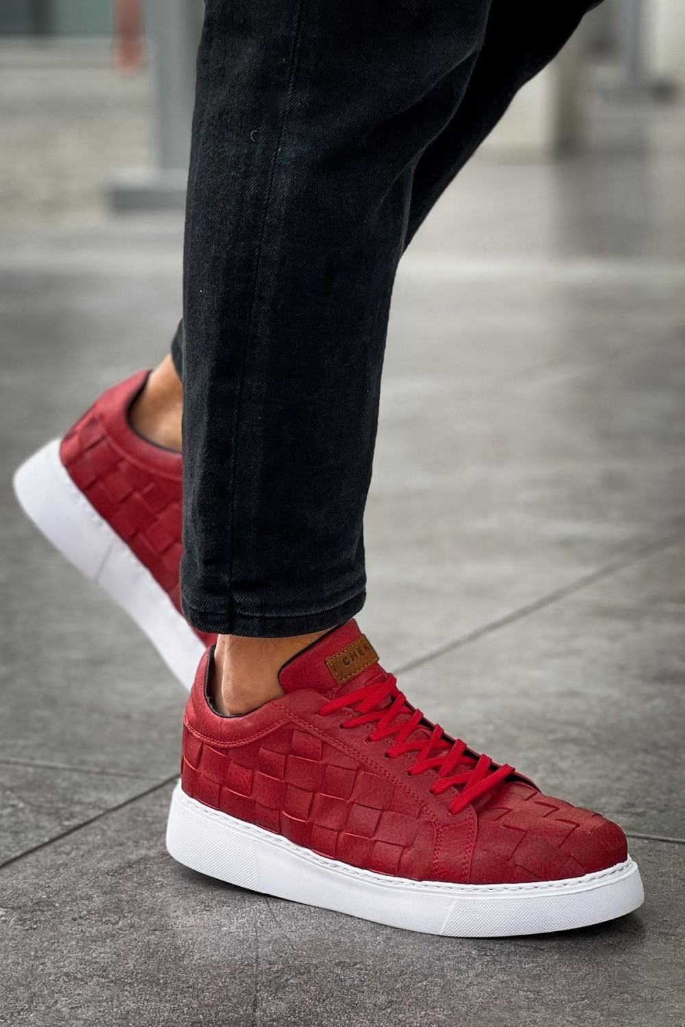 CH209 Vimini Erkek Günlük Bağcıklı Cilt Spor Sneaker Ayakkabı CBT - Kırmızı Erkek Ayakkabı CH209 Vimini Erkek Günlük Bağcıklı Cilt Spor Sneaker Ayakkabı CBT - Kırmızı – Chekich Erkek Ayakkabı