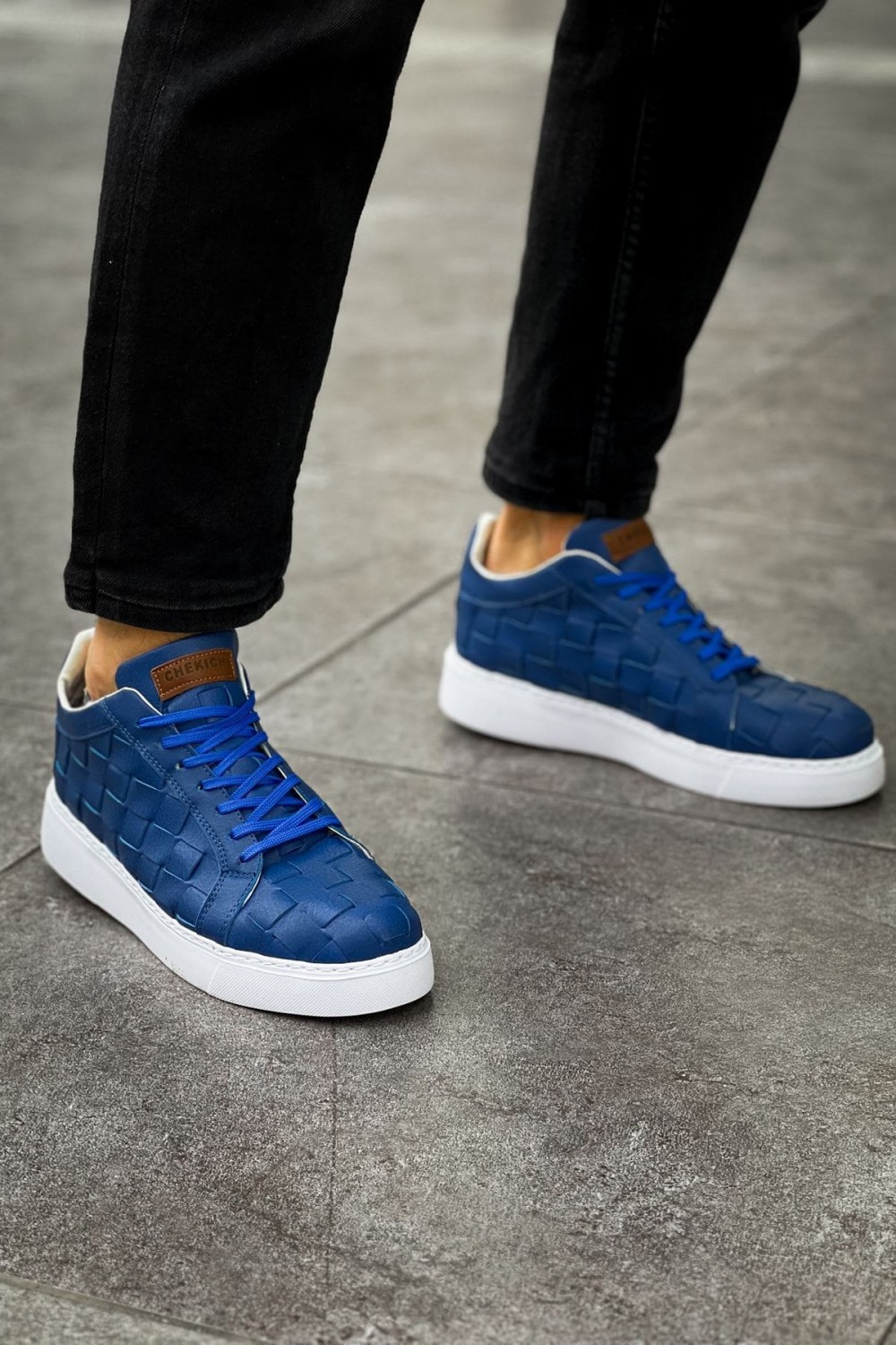 CH209 Vimini Erkek Günlük Bağcıklı Cilt Spor Sneaker Ayakkabı CBT - Mavi Erkek Ayakkabı CH209 Vimini Erkek Günlük Bağcıklı Cilt Spor Sneaker Ayakkabı CBT - Mavi – Chekich Erkek Ayakkabı