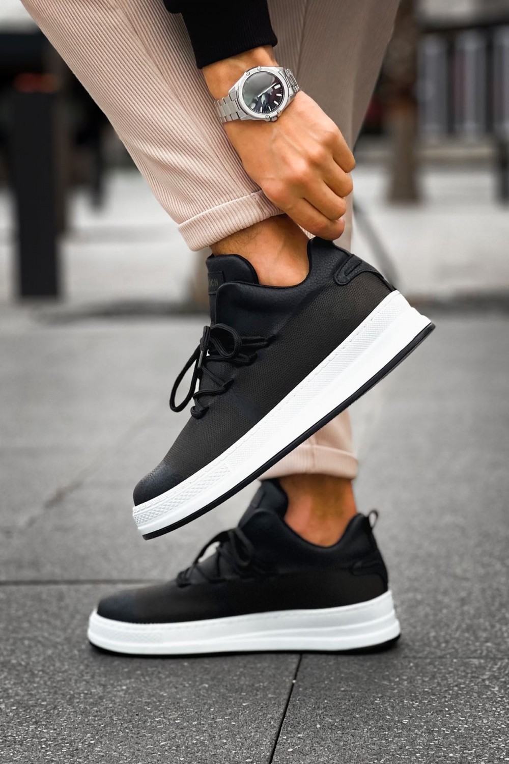 CH219 Laser Erkek Günlük Bağcıklı Cilt Spor Sneaker Ayakkabı CBT - Siyah Erkek Ayakkabı CH219 Laser Erkek Günlük Bağcıklı Cilt Spor Sneaker Ayakkabı CBT - Siyah – Chekich Erkek Ayakkabı