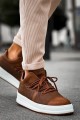 CH219 Laser Erkek Günlük Bağcıklı Cilt Spor Sneaker Ayakkabı CBT - Taba – Chekich Erkek Ayakkabı