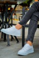 CH2401 Laiva Erkek Günlük Bağcıklı Cilt Spor Sneaker Ayakkabı CBT - Beyaz – Chekich Erkek Ayakkabı