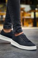 CH2401 Laiva Erkek Günlük Bağcıklı Cilt Spor Sneaker Ayakkabı CBT - Siyah – Chekich Erkek Ayakkabı