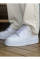 CH2407 Star - X Erkek Günlük Bağcıklı Cilt Spor Sneaker Ayakkabı CBT - Beyaz