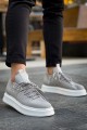 CH2408 Fusion Erkek Günlük Bağcıklı Triko Spor Sneaker Ayakkabı TBT - Gri