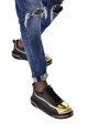 CH241 Signature Line Up Erkek Günlük Bağcıklı Cilt Spor Sneaker Ayakkabı CST - Siyah/Gold