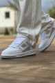 CH2410 Avax Erkek Günlük Bağcıklı Cilt Spor Sneaker Ayakkabı CBT - Beyaz/Bej – Chekich Erkek Ayakkabı