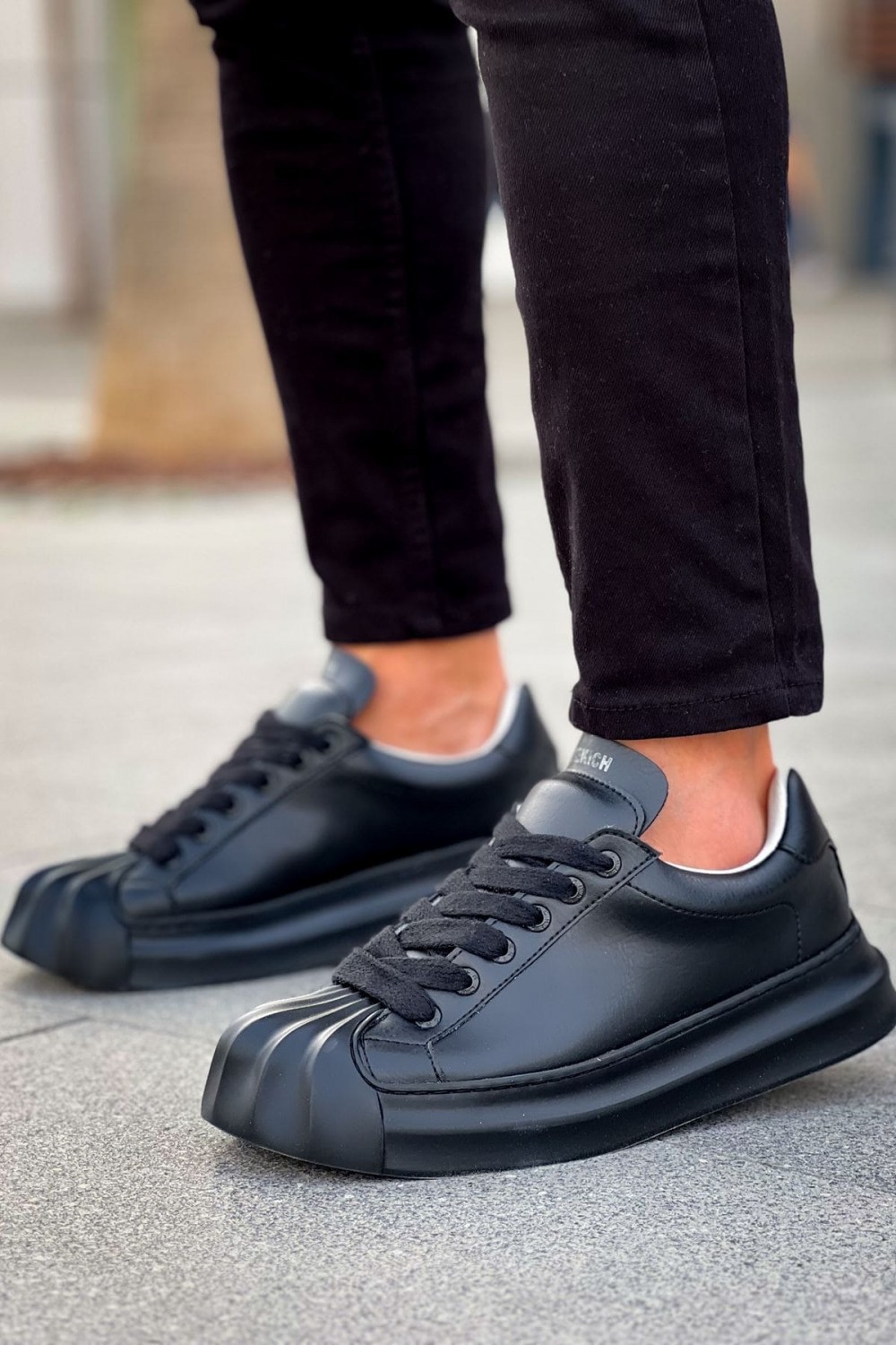CH2411 Artenay Erkek Günlük Bağcıklı Cilt Spor Sneaker Ayakkabı CST - Siyah Erkek Ayakkabı CH2411 Artenay Erkek Günlük Bağcıklı Cilt Spor Sneaker Ayakkabı CST - Siyah – Chekich Erkek Ayakkabı