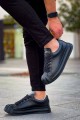 CH2411 Artenay Erkek Günlük Bağcıklı Cilt Spor Sneaker Ayakkabı CST - Siyah Erkek Ayakkabı CH2411 Artenay Erkek Günlük Bağcıklı Cilt Spor Sneaker Ayakkabı CST - Siyah – Chekich Erkek Ayakkabı