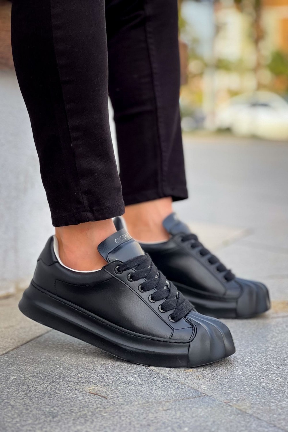 CH2411 Artenay Erkek Günlük Bağcıklı Cilt Spor Sneaker Ayakkabı CST - Siyah Erkek Ayakkabı CH2411 Artenay Erkek Günlük Bağcıklı Cilt Spor Sneaker Ayakkabı CST - Siyah – Chekich Erkek Ayakkabı