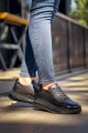 CH2419 Cools Erkek Günlük Bağcıklı Cilt Rugan Spor Sneaker Ayakkabı CRST - Siyah – Chekich Erkek Ayakkabı
