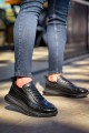 CH2419 Cools Erkek Günlük Bağcıklı Cilt Rugan Spor Sneaker Ayakkabı CRST - Siyah – Chekich Erkek Ayakkabı