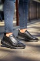 CH2419 Cools Erkek Günlük Bağcıklı Cilt Rugan Spor Sneaker Ayakkabı CRST - Siyah – Chekich Erkek Ayakkabı
