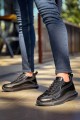 CH2419 Cools Erkek Günlük Bağcıklı Rugan Cilt Spor Sneaker Ayakkabı RCST - Siyah – Chekich Erkek Ayakkabı