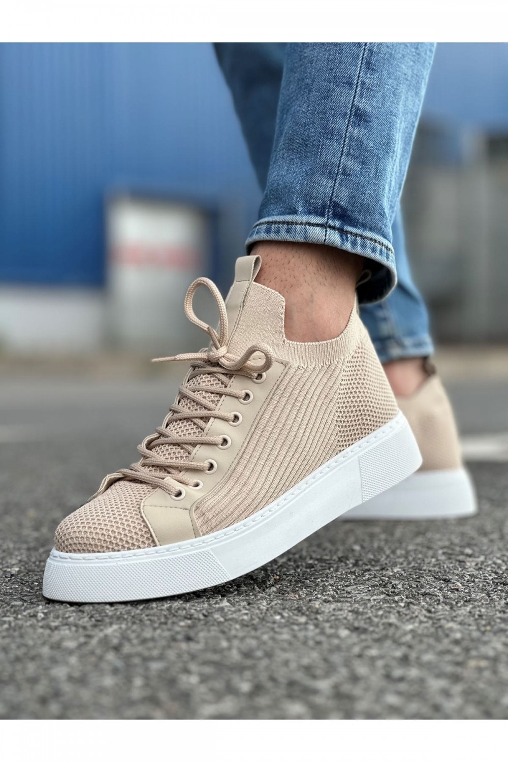 CH2423 During Erkek Günlük Bağcıklı Triko Spor Sneaker Ayakkabı TBT - Bej Erkek Ayakkabı CH2423 During Erkek Günlük Bağcıklı Triko Spor Sneaker Ayakkabı TBT - Bej – Chekich Erkek Ayakkabı