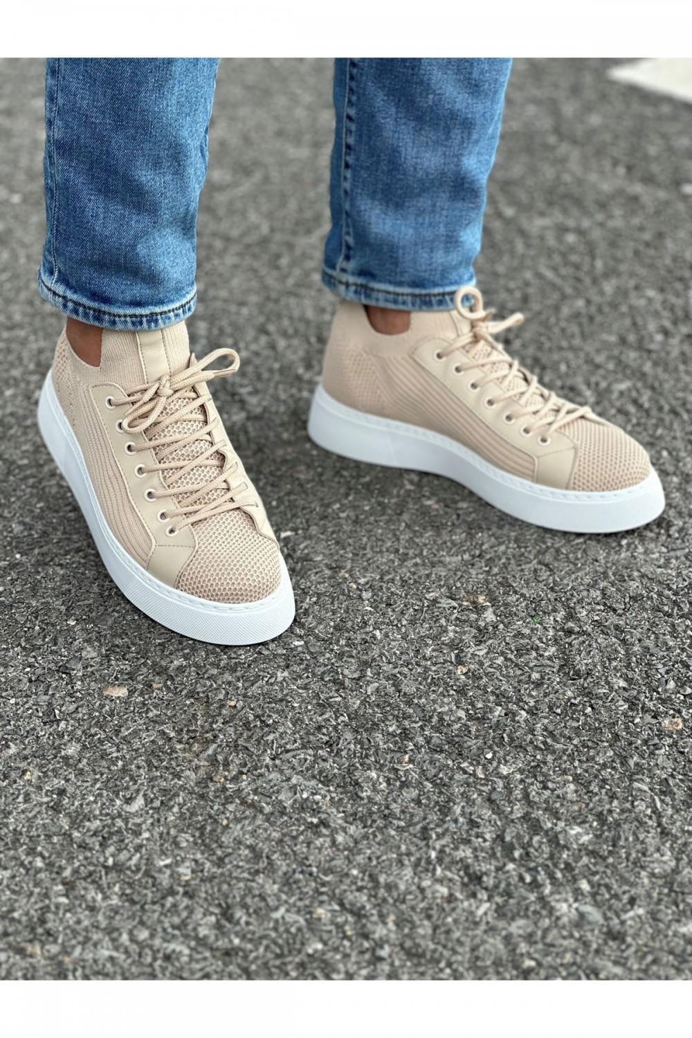 CH2423 During Erkek Günlük Bağcıklı Triko Spor Sneaker Ayakkabı TBT - Bej Erkek Ayakkabı CH2423 During Erkek Günlük Bağcıklı Triko Spor Sneaker Ayakkabı TBT - Bej – Chekich Erkek Ayakkabı