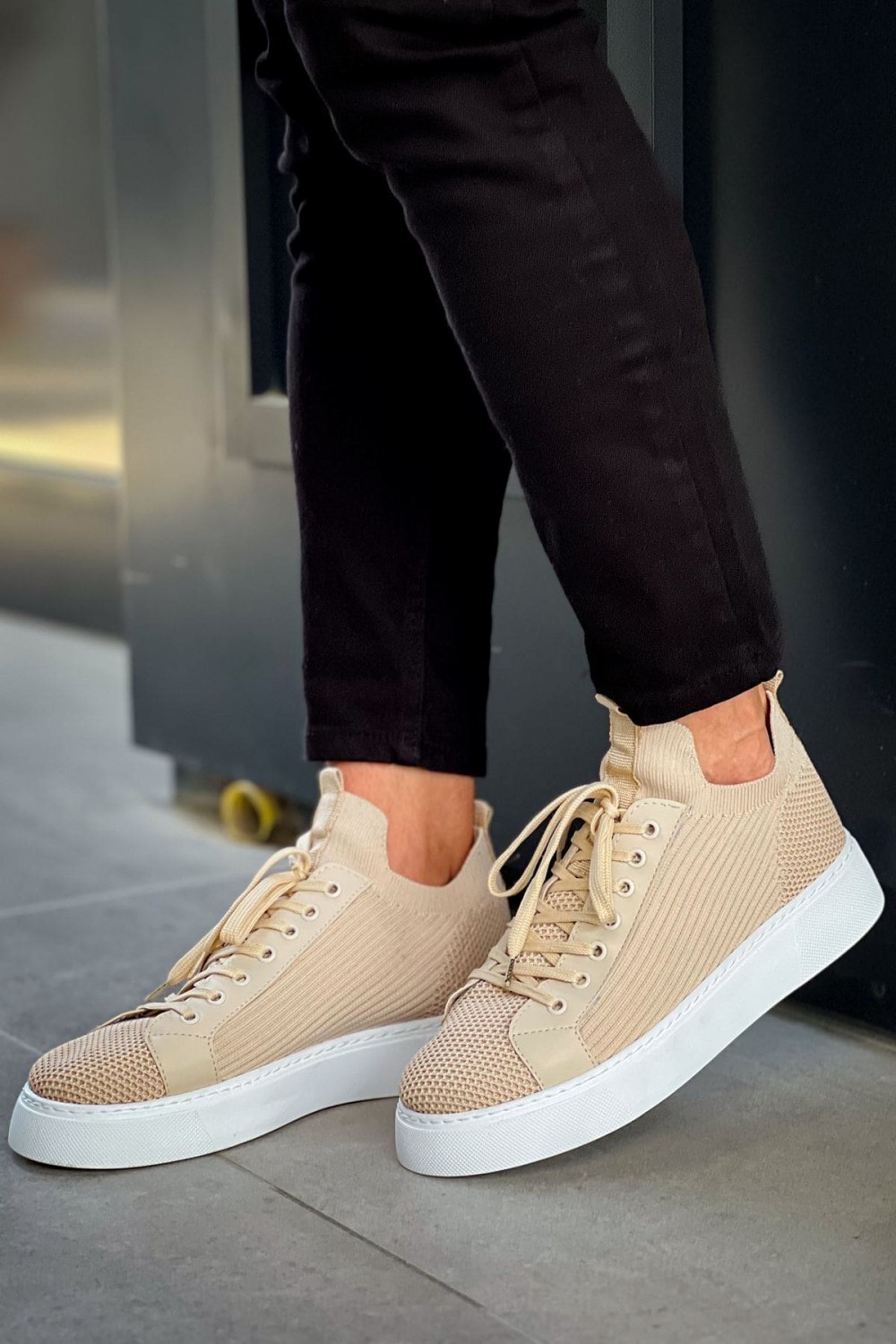 CH2423 During Erkek Günlük Bağcıklı Triko Spor Sneaker Ayakkabı TBT - Bej Erkek Ayakkabı CH2423 During Erkek Günlük Bağcıklı Triko Spor Sneaker Ayakkabı TBT - Bej – Chekich Erkek Ayakkabı