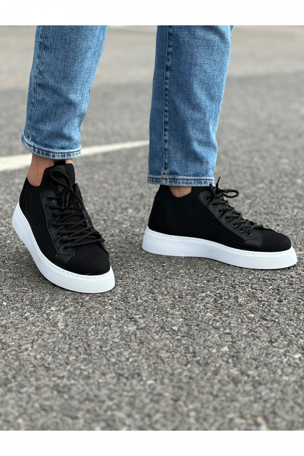 CH2423 During Erkek Günlük Bağcıklı Triko Spor Sneaker Ayakkabı TBT - Siyah Erkek Ayakkabı CH2423 During Erkek Günlük Bağcıklı Triko Spor Sneaker Ayakkabı TBT - Siyah – Chekich Erkek Ayakkabı