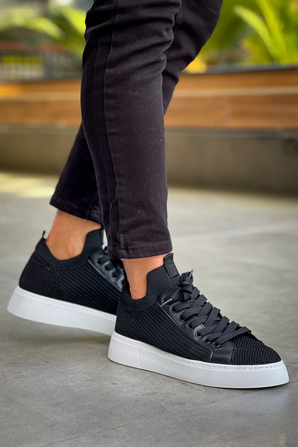 CH2423 During Erkek Günlük Bağcıklı Triko Spor Sneaker Ayakkabı TBT - Siyah Erkek Ayakkabı CH2423 During Erkek Günlük Bağcıklı Triko Spor Sneaker Ayakkabı TBT - Siyah – Chekich Erkek Ayakkabı
