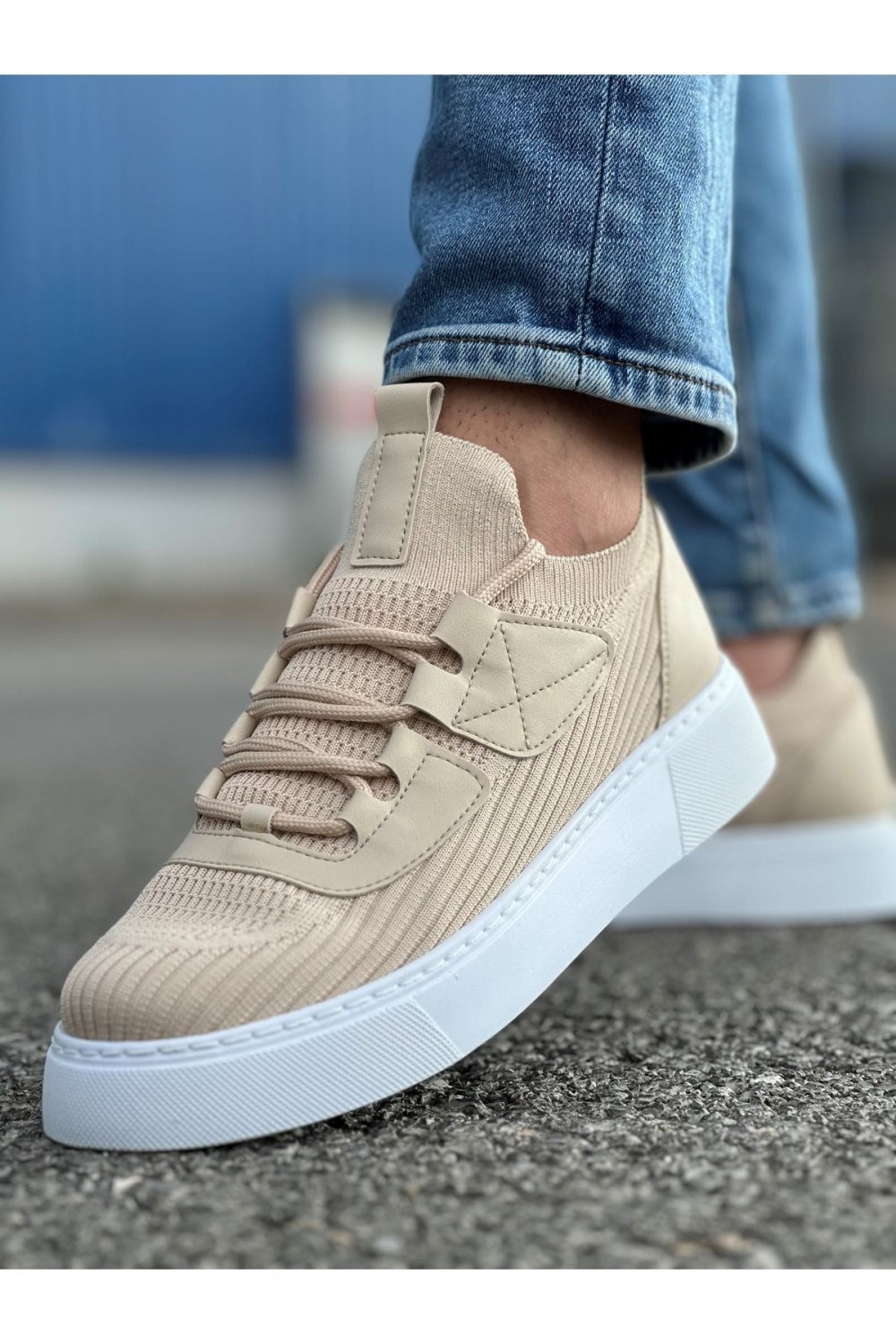 CH2425 Yezz Erkek Günlük Bağcıklı Triko Spor Sneaker Ayakkabı TBT - Bej Erkek Ayakkabı CH2425 Yezz Erkek Günlük Bağcıklı Triko Spor Sneaker Ayakkabı TBT - Bej – Chekich Erkek Ayakkabı