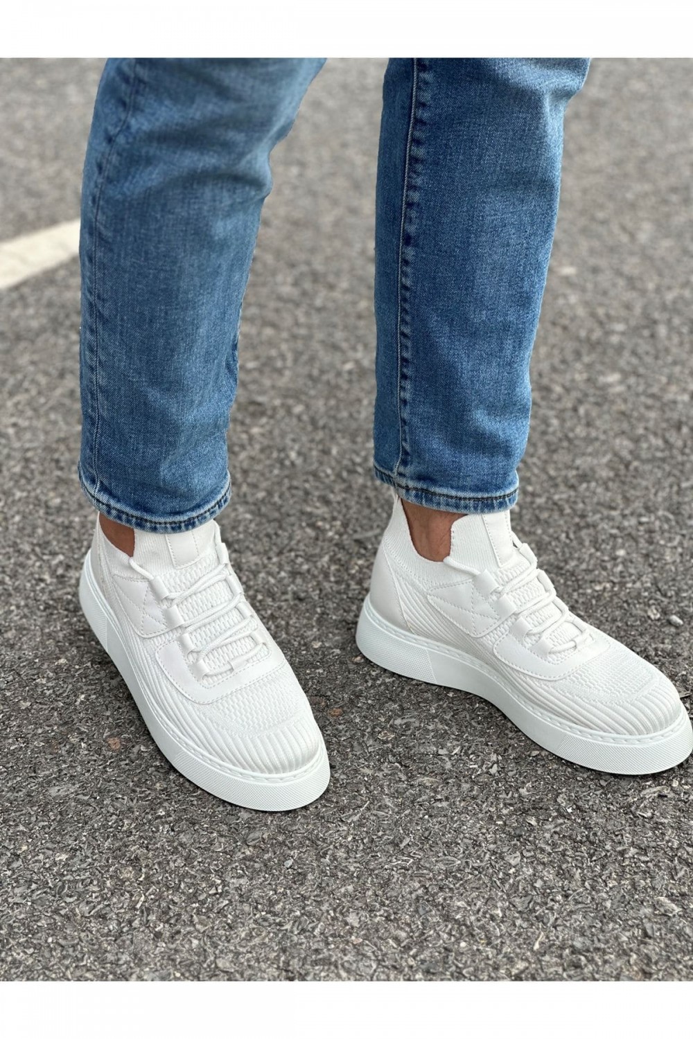 CH2425 Yezz Erkek Günlük Bağcıklı Triko Spor Sneaker Ayakkabı TBT - Beyaz Erkek Ayakkabı CH2425 Yezz Erkek Günlük Bağcıklı Triko Spor Sneaker Ayakkabı TBT - Beyaz – Chekich Erkek Ayakkabı