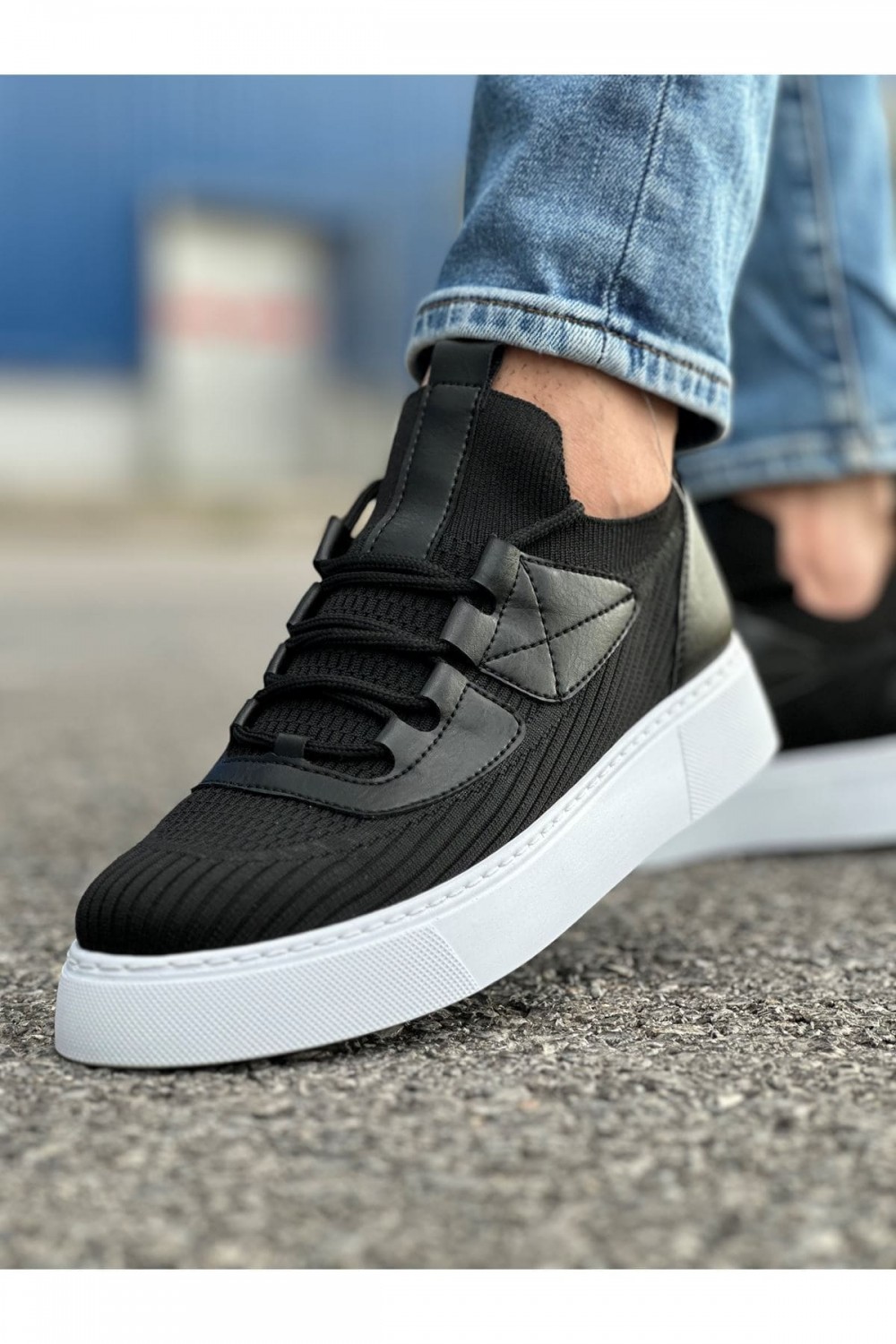 CH2425 Yezz Erkek Günlük Bağcıklı Triko Spor Sneaker Ayakkabı TBT - Siyah Erkek Ayakkabı CH2425 Yezz Erkek Günlük Bağcıklı Triko Spor Sneaker Ayakkabı TBT - Siyah – Chekich Erkek Ayakkabı