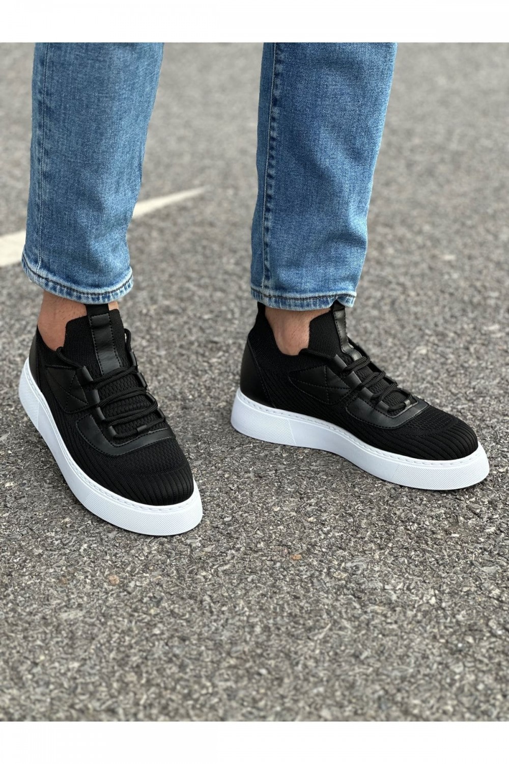 CH2425 Yezz Erkek Günlük Bağcıklı Triko Spor Sneaker Ayakkabı TBT - Siyah Erkek Ayakkabı CH2425 Yezz Erkek Günlük Bağcıklı Triko Spor Sneaker Ayakkabı TBT - Siyah – Chekich Erkek Ayakkabı