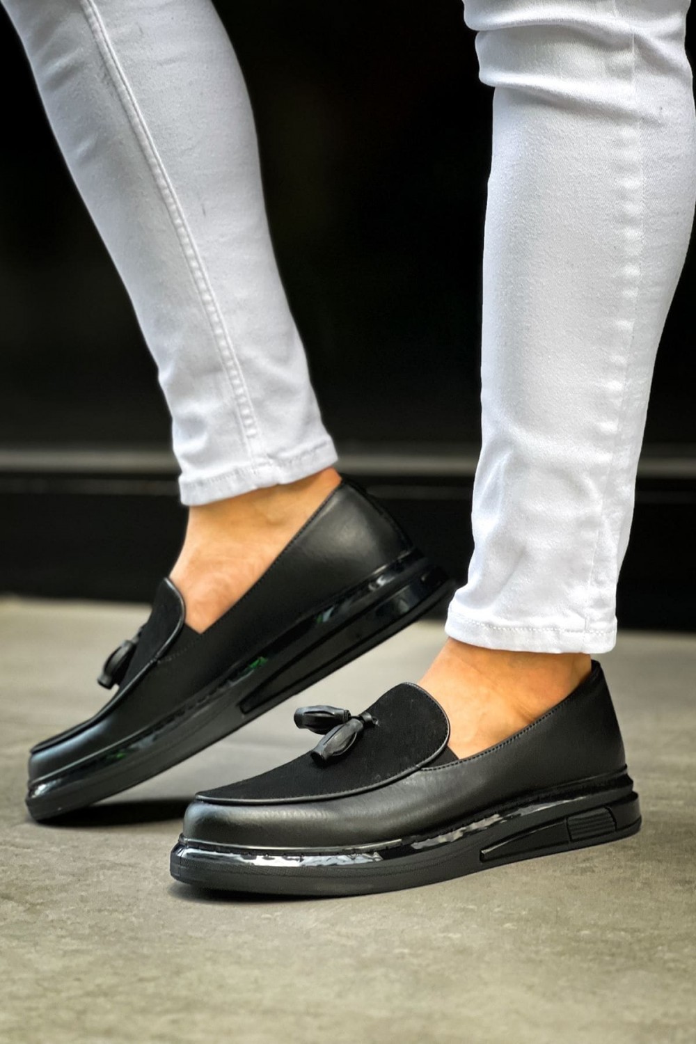 CH2427 Loafer - Xx Erkek Günlük Bağcıksız Corcik Cilt Süet Klasik Ayakkabı CSST - Siyah Erkek Ayakkabı CH2427 Loafer - Xx Erkek Günlük Bağcıksız Corcik Cilt Süet Klasik Ayakkabı CSST - Siyah – Chekich Erkek Ayakkabı