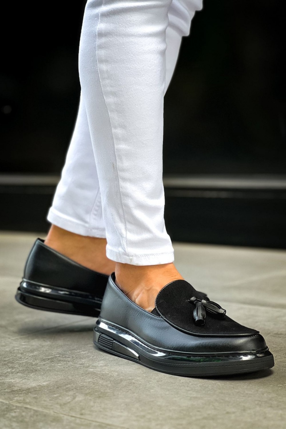 CH2427 Loafer - Xx Erkek Günlük Bağcıksız Corcik Cilt Süet Klasik Ayakkabı CSST - Siyah Erkek Ayakkabı CH2427 Loafer - Xx Erkek Günlük Bağcıksız Corcik Cilt Süet Klasik Ayakkabı CSST - Siyah – Chekich Erkek Ayakkabı