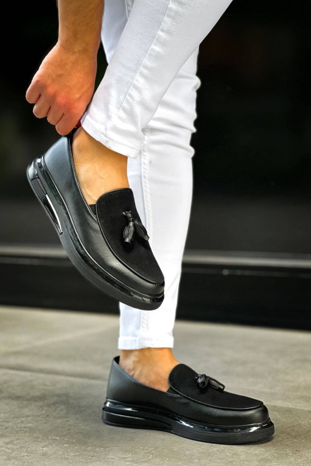 CH2427 Loafer - Xx Erkek Günlük Bağcıksız Corcik Cilt Süet Klasik Ayakkabı CSST - Siyah Erkek Ayakkabı CH2427 Loafer - Xx Erkek Günlük Bağcıksız Corcik Cilt Süet Klasik Ayakkabı CSST - Siyah – Chekich Erkek Ayakkabı