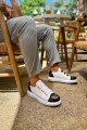 CH251 Mirror Erkek Günlük Lastikli Cilt Spor Sneaker Ayakkabı CBT - Beyaz/Siyah Erkek Ayakkabı CH251 Mirror Erkek Günlük Lastikli Cilt Spor Sneaker Ayakkabı CBT - Beyaz/Siyah – Chekich Erkek Ayakkabı