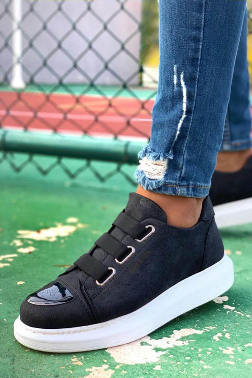 CH251 Mirror Erkek Günlük Lastikli Cilt Spor Sneaker Ayakkabı CBT - Siyah Erkek Ayakkabı CH251 Mirror Erkek Günlük Lastikli Cilt Spor Sneaker Ayakkabı CBT - Siyah – Chekich Erkek Ayakkabı