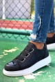 CH251 Mirror Erkek Günlük Lastikli Cilt Spor Sneaker Ayakkabı CBT - Siyah Erkek Ayakkabı CH251 Mirror Erkek Günlük Lastikli Cilt Spor Sneaker Ayakkabı CBT - Siyah – Chekich Erkek Ayakkabı