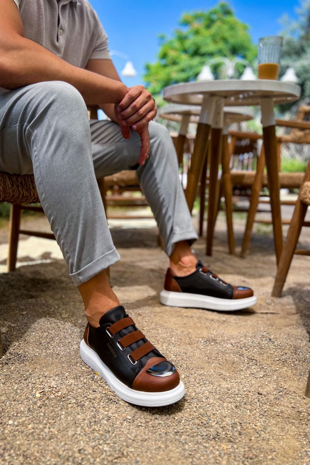 CH251 Mirror Erkek Günlük Lastikli Cilt Spor Sneaker Ayakkabı CBT - Siyah/Taba Erkek Ayakkabı CH251 Mirror Erkek Günlük Lastikli Cilt Spor Sneaker Ayakkabı CBT - Siyah/Taba – Chekich Erkek Ayakkabı