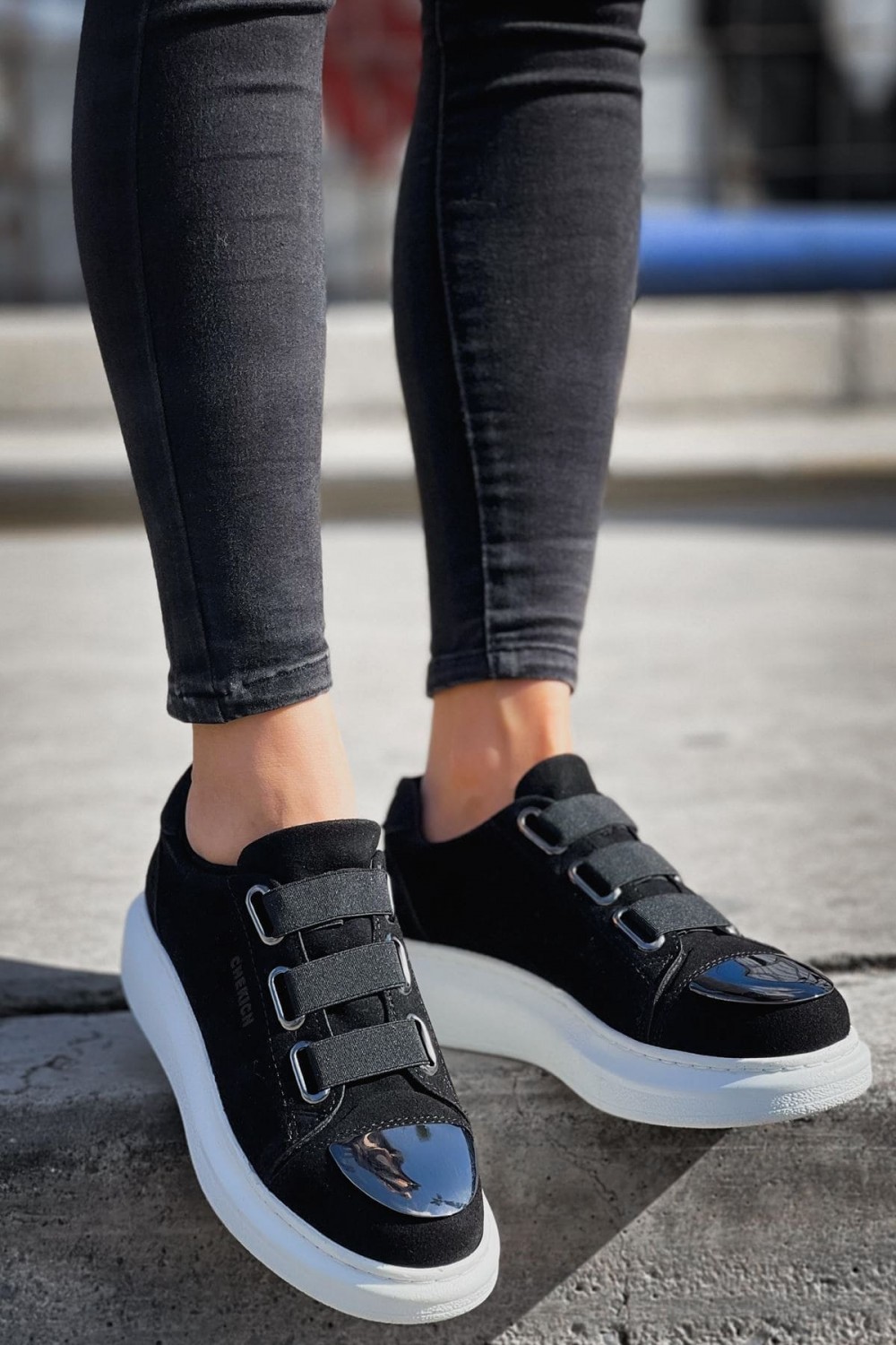 CH251 Mirror Erkek Günlük Lastikli Süet Spor Sneaker Ayakkabı SBT - Siyah Erkek Ayakkabı CH251 Mirror Erkek Günlük Lastikli Süet Spor Sneaker Ayakkabı SBT - Siyah – Chekich Erkek Ayakkabı