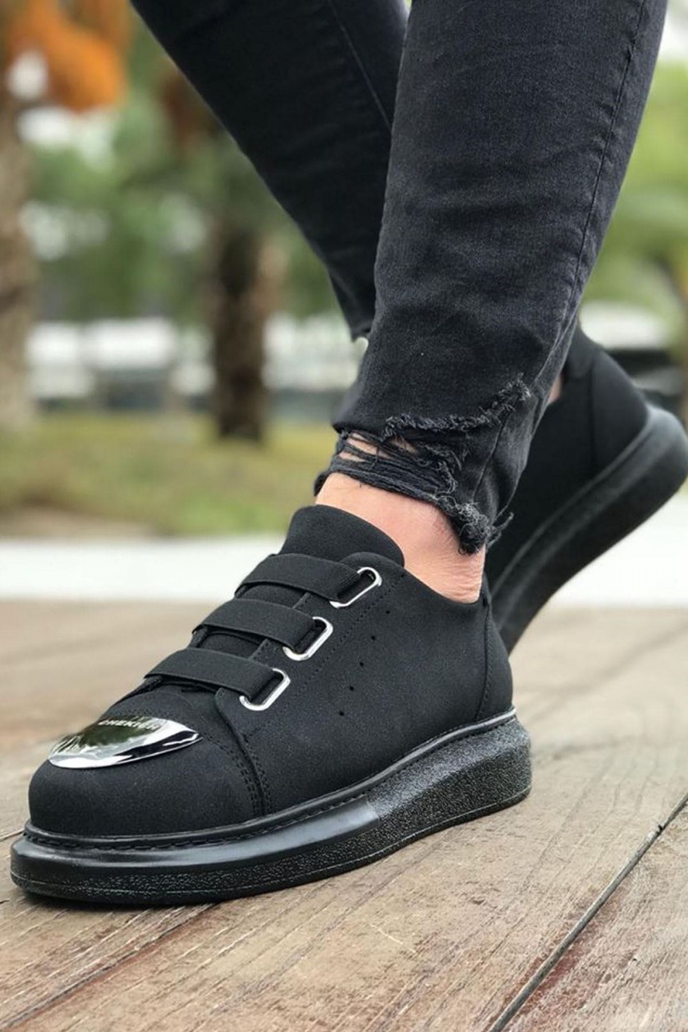 CH251 Mirror Erkek Günlük Lastikli Süet Spor Sneaker Ayakkabı SST - Siyah Erkek Ayakkabı CH251 Mirror Erkek Günlük Lastikli Süet Spor Sneaker Ayakkabı SST - Siyah – Chekich Erkek Ayakkabı
