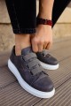 CH253 Mirror Non Erkek Günlük Lastikli Cilt Spor Sneaker Ayakkabı CBT - Antrasit