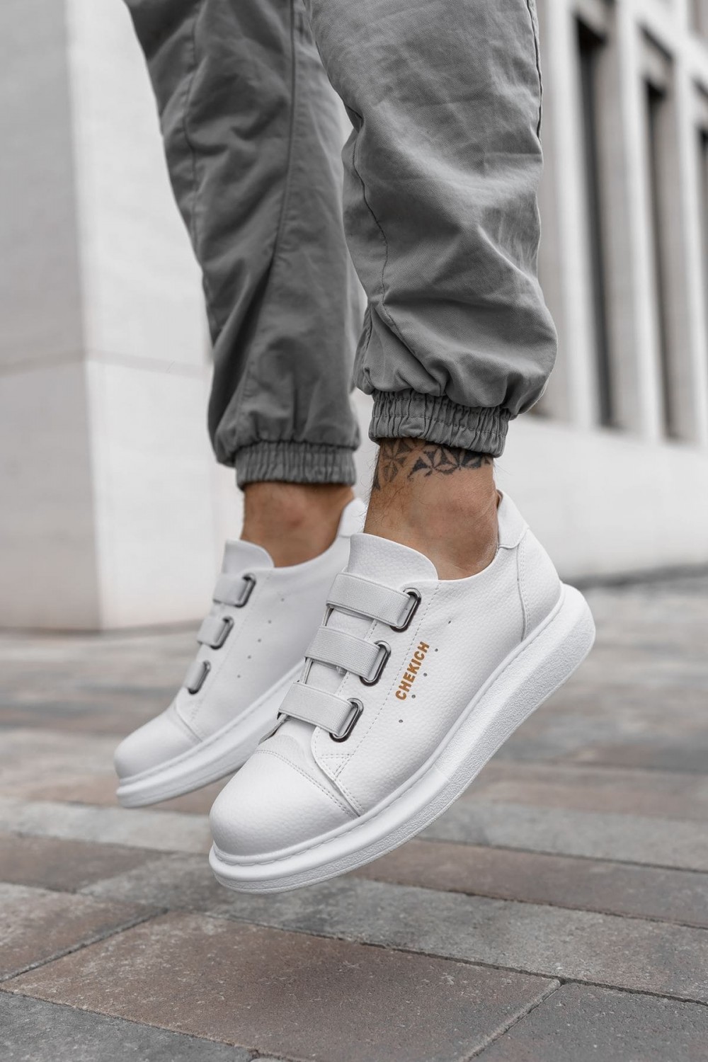 CH253 Mirror Non Erkek Günlük Lastikli Cilt Spor Sneaker Ayakkabı CBT - Beyaz Erkek Ayakkabı CH253 Mirror Non Erkek Günlük Lastikli Cilt Spor Sneaker Ayakkabı CBT - Beyaz – Chekich Erkek Ayakkabı