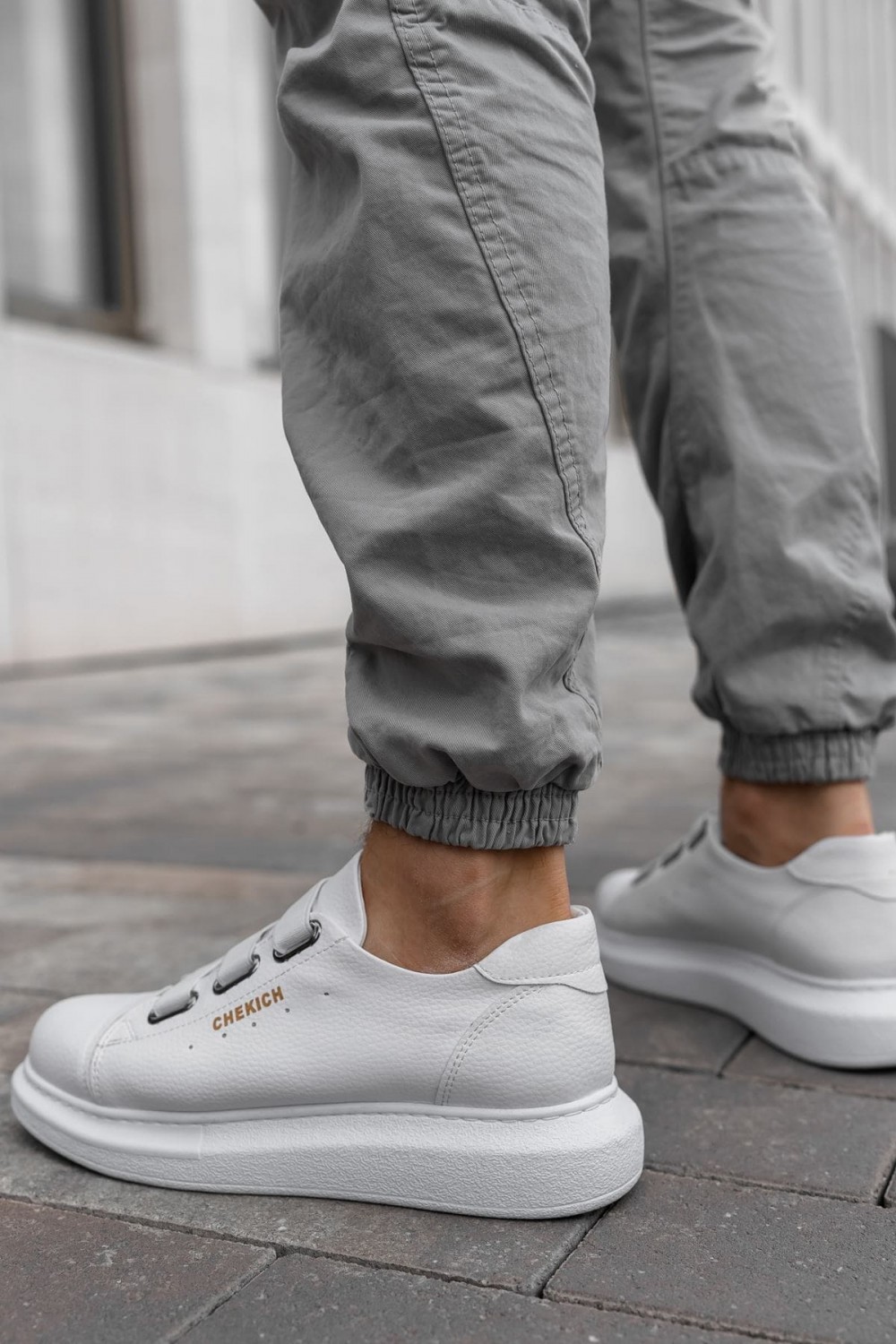 CH253 Mirror Non Erkek Günlük Lastikli Cilt Spor Sneaker Ayakkabı CBT - Beyaz Erkek Ayakkabı CH253 Mirror Non Erkek Günlük Lastikli Cilt Spor Sneaker Ayakkabı CBT - Beyaz – Chekich Erkek Ayakkabı