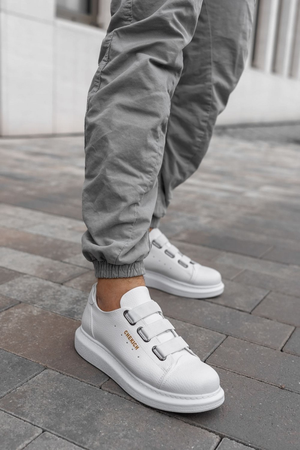 CH253 Mirror Non Erkek Günlük Lastikli Cilt Spor Sneaker Ayakkabı CBT - Beyaz Erkek Ayakkabı CH253 Mirror Non Erkek Günlük Lastikli Cilt Spor Sneaker Ayakkabı CBT - Beyaz – Chekich Erkek Ayakkabı