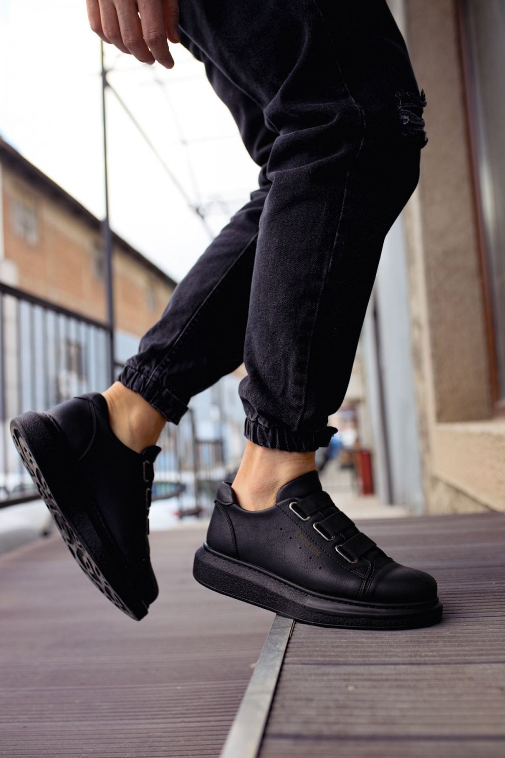 CH253 Mirror Non Erkek Günlük Lastikli Cilt Spor Sneaker Ayakkabı CST - Siyah Erkek Ayakkabı CH253 Mirror Non Erkek Günlük Lastikli Cilt Spor Sneaker Ayakkabı CST - Siyah – Chekich Erkek Ayakkabı