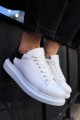 CH256 Estrella Erkek Günlük Bağcıklı Cilt Spor Sneaker Ayakkabı CBT - Beyaz/Siyah – Chekich Erkek Ayakkabı