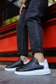 CH256 Estrella Erkek Günlük Bağcıklı Cilt Spor Sneaker Ayakkabı CBT - Siyah/Beyaz – Chekich Erkek Ayakkabı