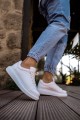 CH257 Estrellas Erkek Günlük Bağcıklı Cilt Spor Sneaker Ayakkabı CBT - Beyaz – Chekich Erkek Ayakkabı