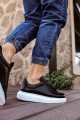 CH257 Estrellas Erkek Günlük Bağcıklı Cilt Spor Sneaker Ayakkabı CBT - Siyah – Chekich Erkek Ayakkabı