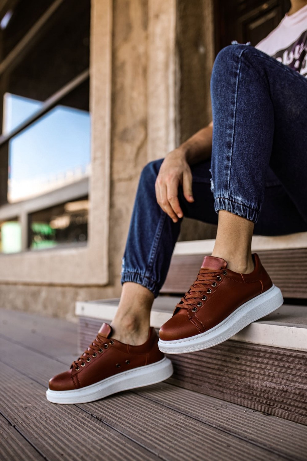 CH257 Estrellas Erkek Günlük Bağcıklı Cilt Spor Sneaker Ayakkabı CBT - Taba Erkek Ayakkabı CH257 Estrellas Erkek Günlük Bağcıklı Cilt Spor Sneaker Ayakkabı CBT - Taba – Chekich Erkek Ayakkabı