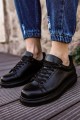 CH257 Estrellas Erkek Günlük Bağcıklı Cilt Spor Sneaker Ayakkabı CST - Siyah Erkek Ayakkabı CH257 Estrellas Erkek Günlük Bağcıklı Cilt Spor Sneaker Ayakkabı CST - Siyah – Chekich Erkek Ayakkabı