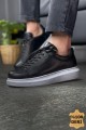 CH257 Estrellas Erkek Günlük Bağcıklı Hakiki Deri Spor Sneaker Ayakkabı DBT - Siyah Erkek Ayakkabı CH257 Estrellas Erkek Günlük Bağcıklı Hakiki Deri Spor Sneaker Ayakkabı DBT - Siyah – Chekich Erkek Ayakkabı