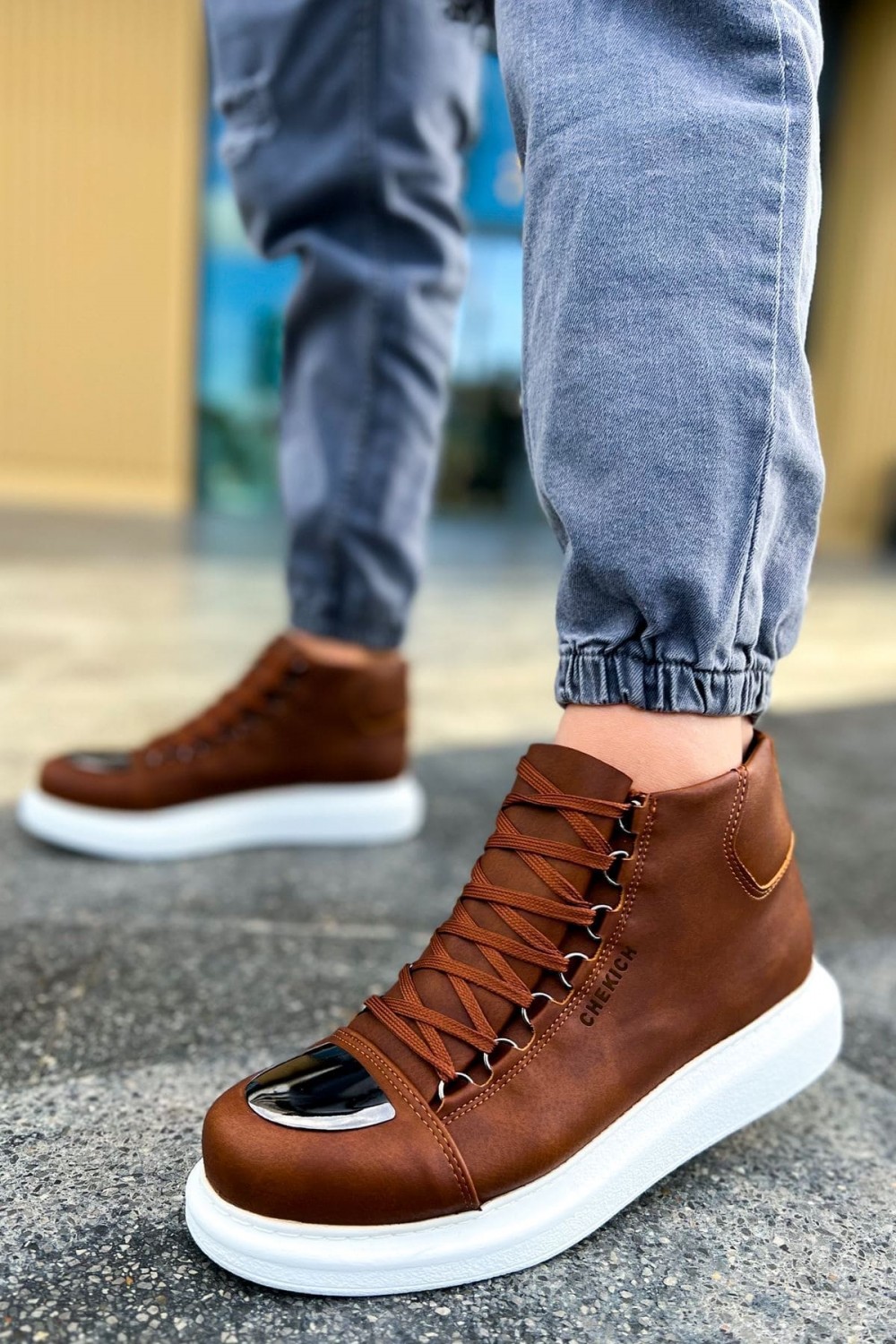 CH267 Roma Mirror Erkek Spor Günlük Bağcıklı Cilt Bot CBT - Taba Erkek Ayakkabı CH267 Roma Mirror Erkek Spor Günlük Bağcıklı Cilt Bot CBT - Taba – Chekich Erkek Ayakkabı