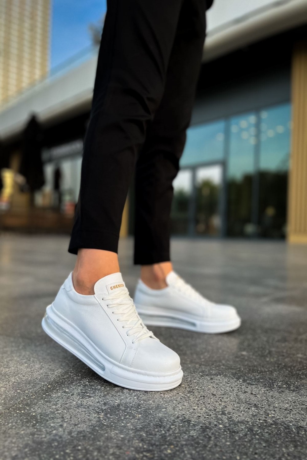 CH271 Ariaso Erkek Günlük Bağcıklı Cilt Spor Sneaker Ayakkabı CBT - Beyaz Erkek Ayakkabı CH271 Ariaso Erkek Günlük Bağcıklı Cilt Spor Sneaker Ayakkabı CBT - Beyaz – Chekich Erkek Ayakkabı
