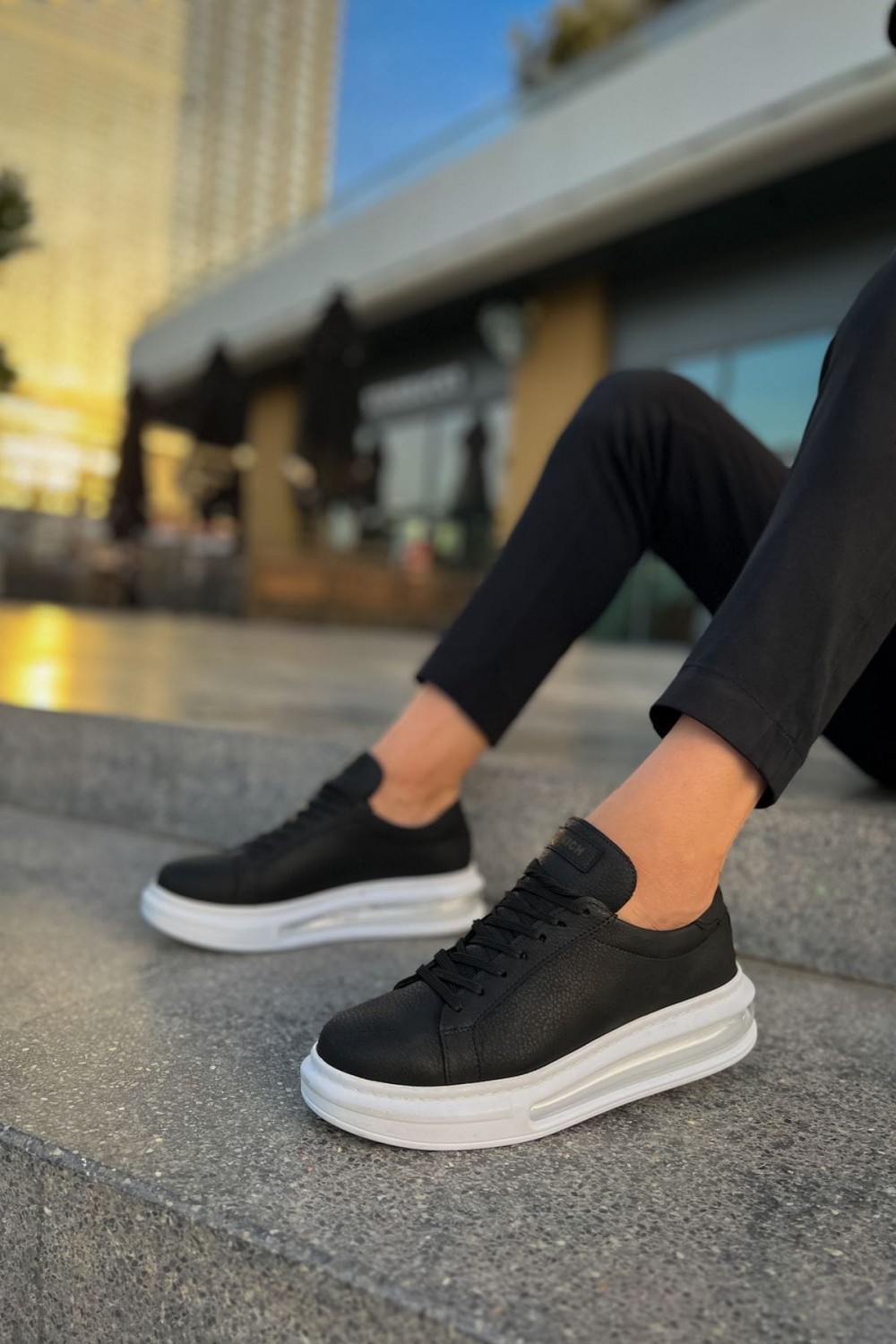 CH271 Ariaso Erkek Günlük Bağcıklı Cilt Spor Sneaker Ayakkabı CBT - Siyah Erkek Ayakkabı CH271 Ariaso Erkek Günlük Bağcıklı Cilt Spor Sneaker Ayakkabı CBT - Siyah – Chekich Erkek Ayakkabı